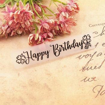 15x3cm Birthday Embossing Template for Cake Decorating