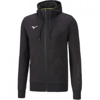 Mizuno Camiseta Deportiva Negra L con Cierre a Cremallera