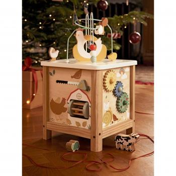 Cube en bois d'activités pour enfants