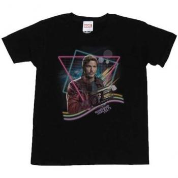 Guardian of the Galaxy Neon Star Lord Youth Cotton Shirt 9-11 Black