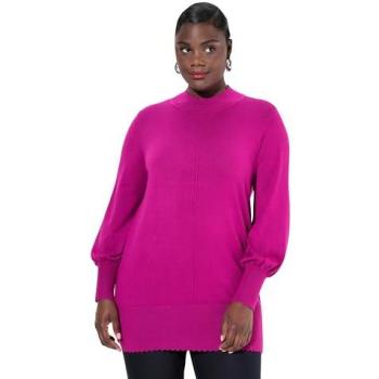 Ulla Popken Damen Pullover XXL – Rosa, 58/60 aus Viskose & Synthetik