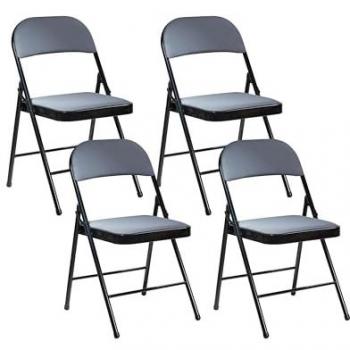Black Frame Folding Chair Set