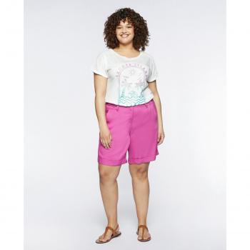 Bermuda de TENCEL™ de Fiorella Rubino para mujer con bolsillos y trabillas