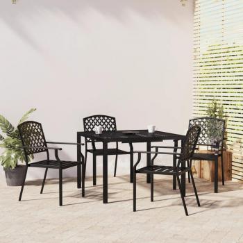 VidaXL 5 Piece Dining Set for Garden Anthracite Steel