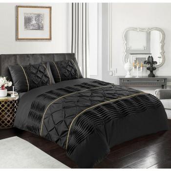 Eleanor Embellished Pintuck Glitter Detail Duvet Cover Set
