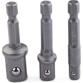 3-Piece Impact Socket Extension Adapter Set for Power Drill
