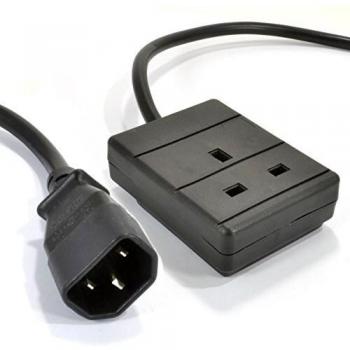 IEC C14 to 1 Way UK Power Supply Lead 2m