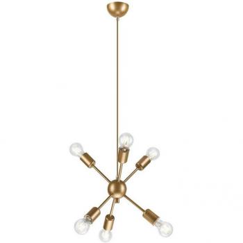 Ruby Contemporary Pendant Light, 6x E27, Gold