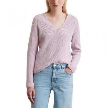 Marc O'Polo Lila Baumwoll‑Strickpullover Damen, Slim Fit, M