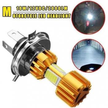 LED Phare 18W COB 2000L 6000K Hi/Lo Moto