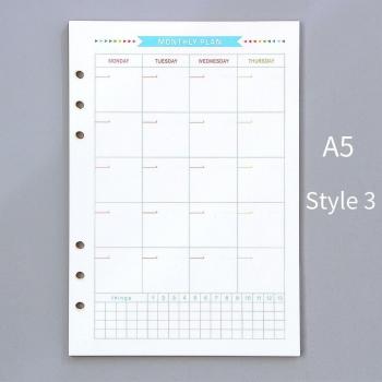 Bunte Nachfüllseiten für 6-Loch Spiral-Planer