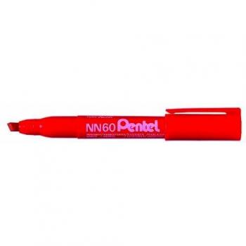 Pentel Marqueur Permanent Point Biseauté Rouge – Green Label NN60‑BO
