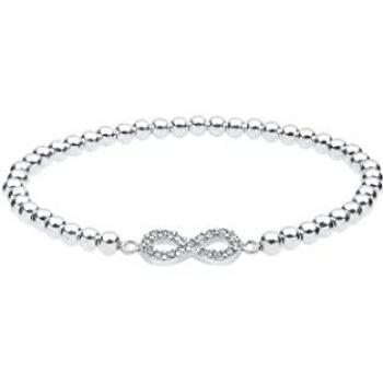 Elli Armkette »Armband Infinity Kristalle 925 Silber«