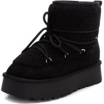 Botín de Mujer XTI 142941 Negro con Doble Suela de Goma y Pelo Interior, Talla 37