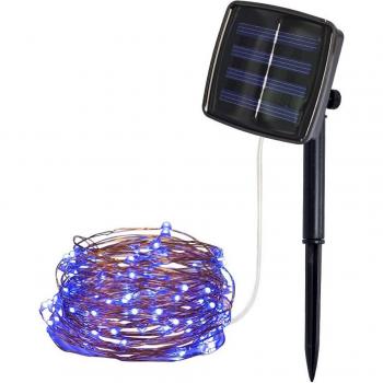 Cadena de Luz Solar de 5M con 50 Bombillas de Cobre