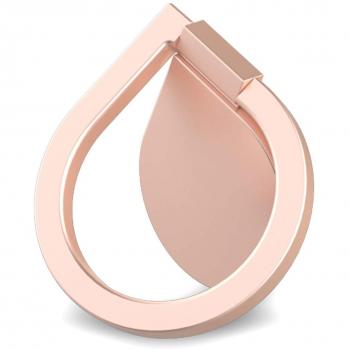 Maijie Anneau Support Téléphone Bague Plane Métal Rotation 360 Degrés Rose