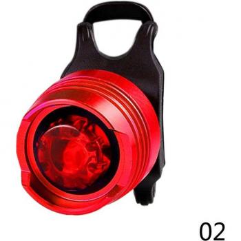 Luz LED de seguridad para ciclismo, faro delantero y trasero, aluminio, resistente al agua, rojo y blanco