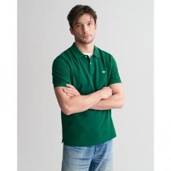 Polo homme manches courtes vert profond L