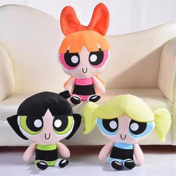 Blossom, Buttercup & Bubbles : Peluche 3 pièces Cartoon 20 cm, Lot Blanc