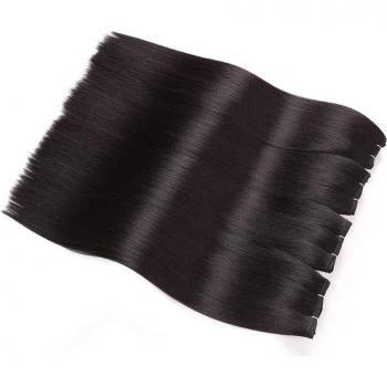 Kit de Cabello Sintético 18” con Perm y Trama Larga en Oro