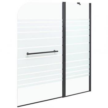 Mampara de ducha Beliani Tuapi 140 x 120 cm negro