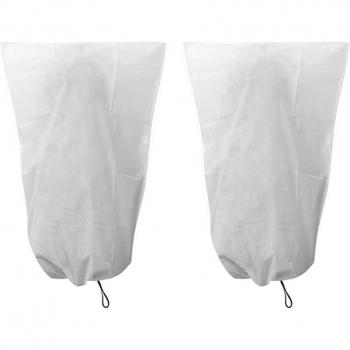 1.2x1.8m Plant Covers for Winter, Frost Protection, Drawstring Bags, 2 Pack