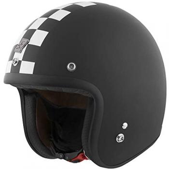 Casque jet Bogotto V541 Scacco Noir Blanc taille S