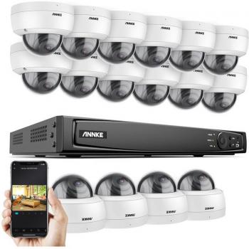 Pacchetto 4K Sorveglianza 16 Canali NVR IP Notturno Email