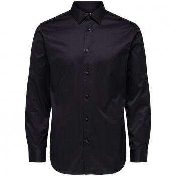 Camisa de Hombre SELECTED HOMME Slhslimpen-Pelle, Negro, Small
