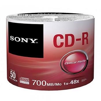 Sony 50 CD-R 700 Mo 48x Disques CD-R (Pack de 50)