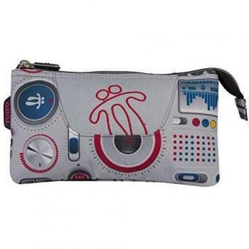 Estuche escolar infantil tres compartimentos