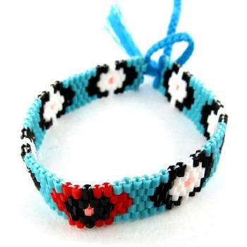 Blue‑Red Navajo Tribal Bracelet – Lily Collection N1181