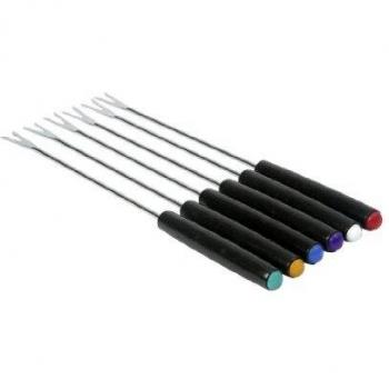 Set of 6 Chasseur Fondue Skewers, Black, 25.3 × 7 × 1.6 cm