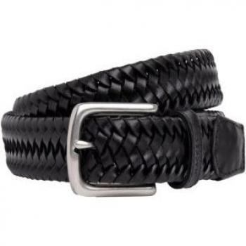 Cinturón Hackett London Piel Plait Lthr Negro