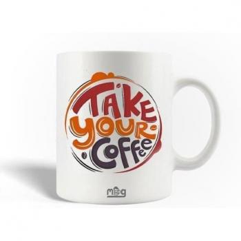 Mug de Café Céramique : Prends Ton Café, Style Vintage