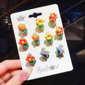 Girls' Kawaii Cartoon Ear Clips
