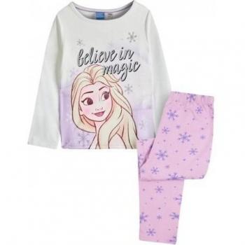 Pigiama lungo con stampa Elsa per bambine