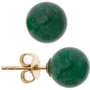 JOBO Gold‑Ohrstecker (Aventurin) – 333‑Gelbgold