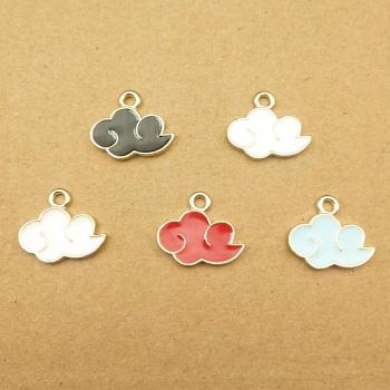 10 Pack Enamel Cloud Charms