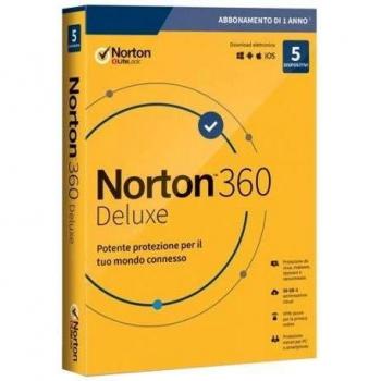 NortonLifeLock Norton 360 Deluxe 2020 Licenza completa 5 licenza/e 1 anno/i