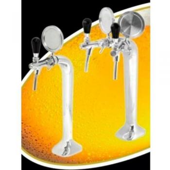 Colonne à Bière Chromée 3 Voies