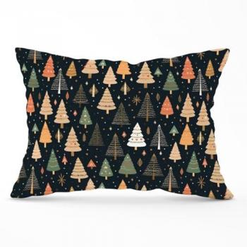 Designer Warren Reed Boho Xmas Tree Cushion – Green, 13″ × 19″