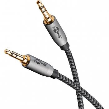 Câble audio jack 3,5 mm Goobay tressé or 3 m