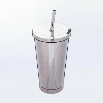 304 Edelstahl Trinkbecher mit Strohhalm