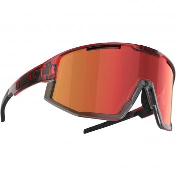 Lunettes de sport Bliz Fusion Rouge Transparent avec verres marron à multi reflets