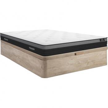 Série YSMÉE Airplay 140x190 – sommier coffre + matelas à ressorts ensachés