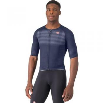 Castelli Aero Race 8S Aerodynamisches Rennrad-Shorts mit Trikot‑Set – Belgienblau