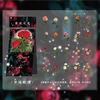 StickéRétro Floral – 40 pièces