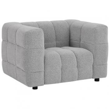 Fauteuil bouclette gris clair LERICI de Pascal Morabito