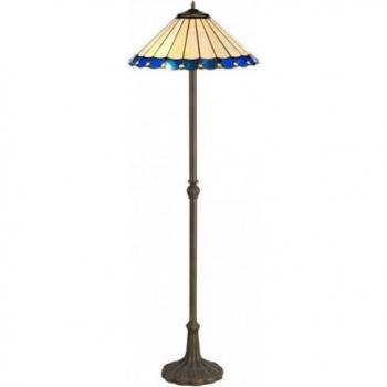 Lampadaire décoratif Tiffany 2 Ampoules Bleues 19 Cm